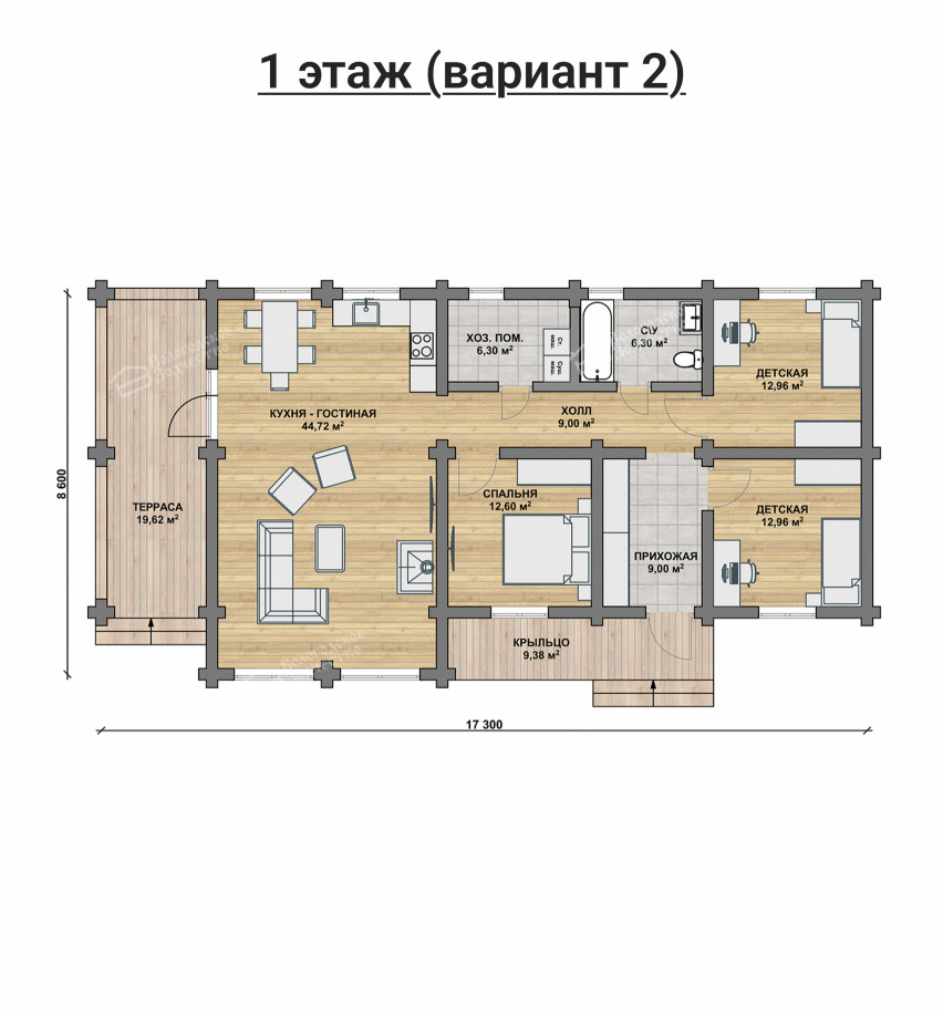 Дом из бревна VZ-114